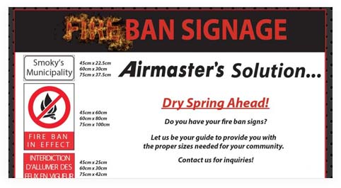 Fire ban signs