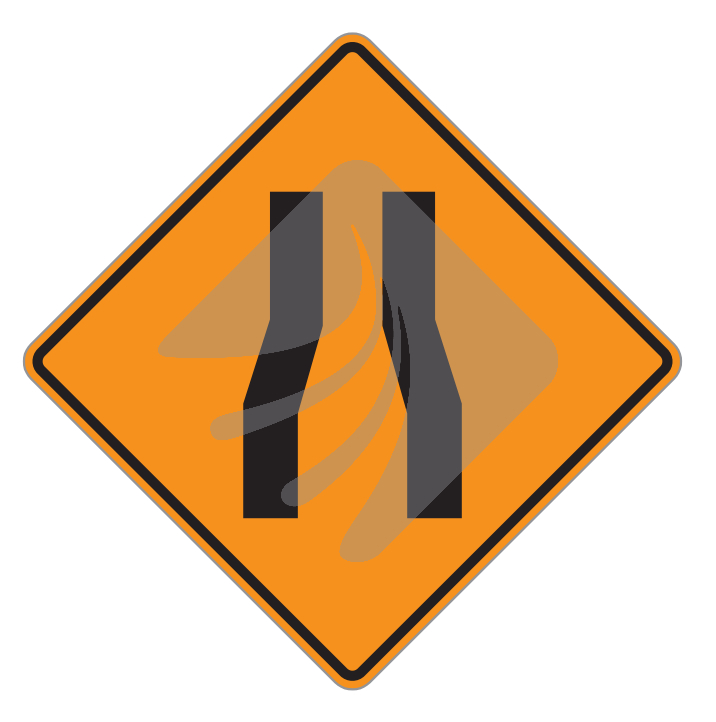 TEMPORARY ROAD NARROWS