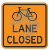 bicycle lane closed - thumbnail