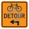 BICYCLE LANE DETOUR MARKER LEFT OR RIGHT - thumbnail
