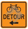 BICYCLE LANE DETOUR MARKER LEFT OR RIGHT - thumbnail